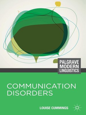 cover image of Communication Disorders